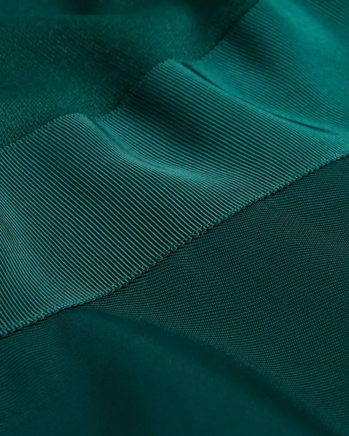 Knitted Frill Full Skirt Dress Dark Green Women Ted Baker Clothing Knitted Frill Full Skirt Dress Dark Green Women Ted Baker Clothing