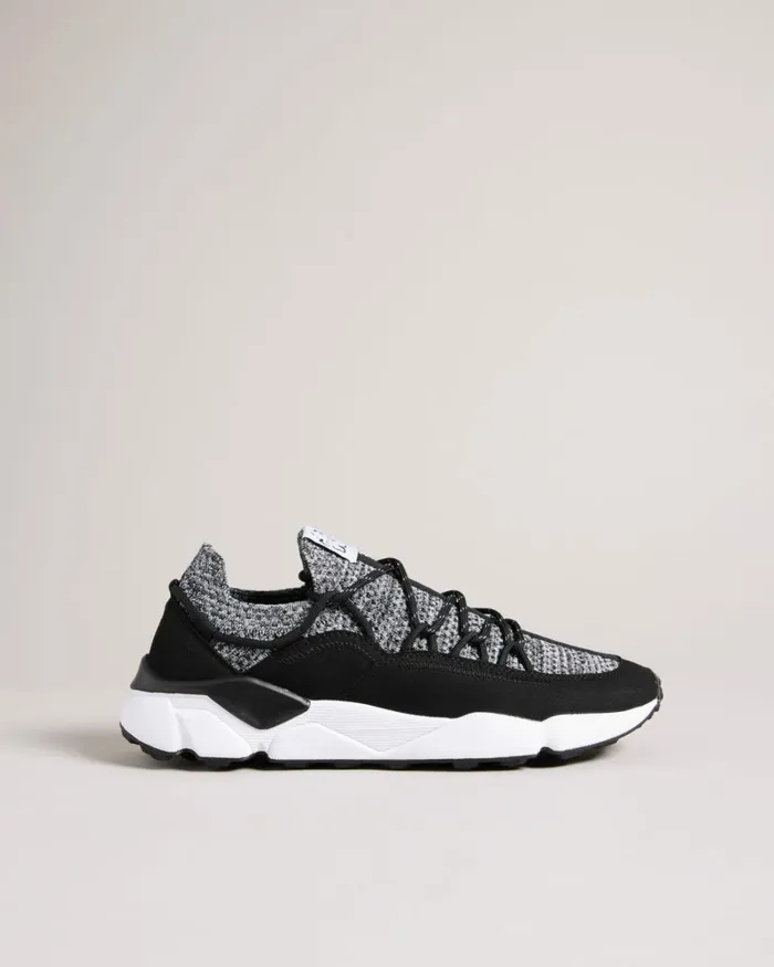 Knitted Trainers Black Men Ted Baker Sneakers