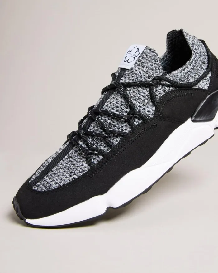 Knitted Trainers Black Men Ted Baker Sneakers