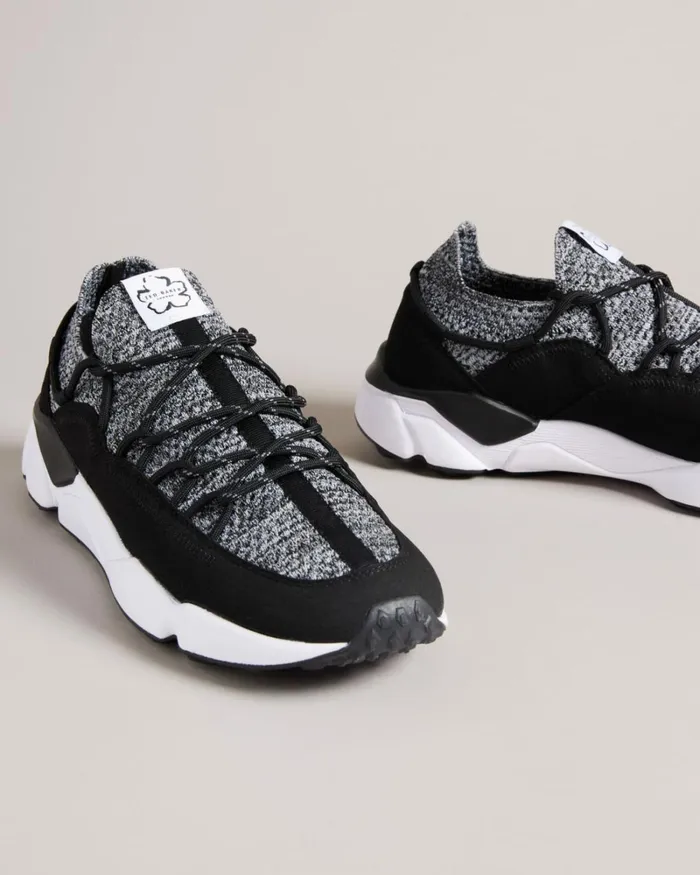 Knitted Trainers Black Men Ted Baker Sneakers