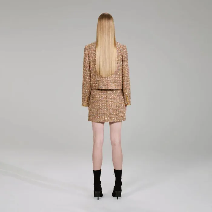 Knitwear Woman SelfPortrait Black Sequin Knit Crop Cardigan Knitwear Woman SelfPortrait Black Sequin Knit Crop Cardigan