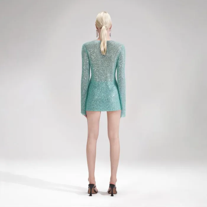 Knitwear Woman SelfPortrait Blue Beaded Cardigan Knitwear Woman SelfPortrait Blue Beaded Cardigan