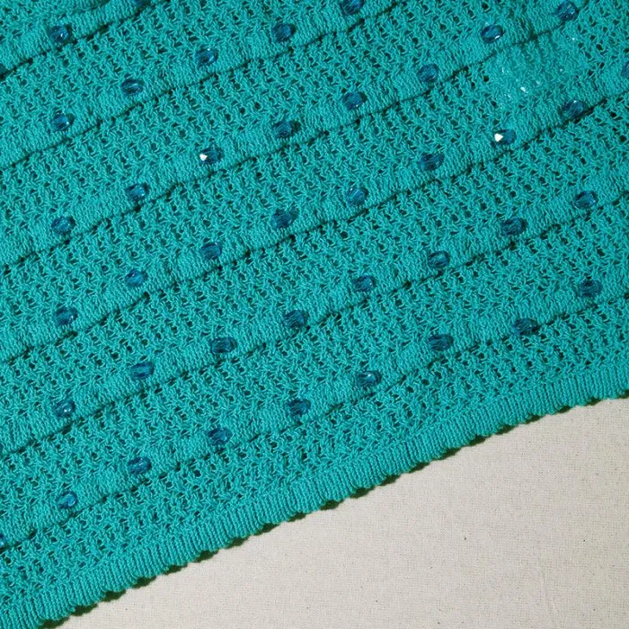 Knitwear Woman SelfPortrait Green Beaded Knit Mini Skirt Knitwear Woman SelfPortrait Green Beaded Knit Mini Skirt