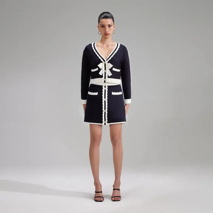Knitwear Woman SelfPortrait Navy Knit Shorts Knitwear Woman SelfPortrait Navy Knit Shorts