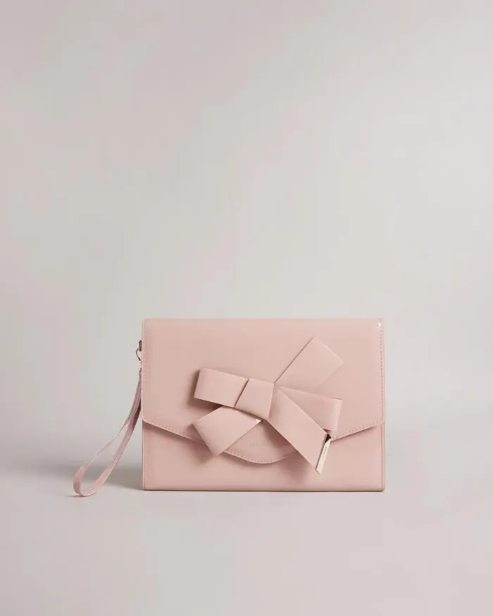 Knot Bow Envelope Pouch Pale Pink Women Ted Baker Bags Knot Bow Envelope Pouch Pale Pink Women Ted Baker Bags
