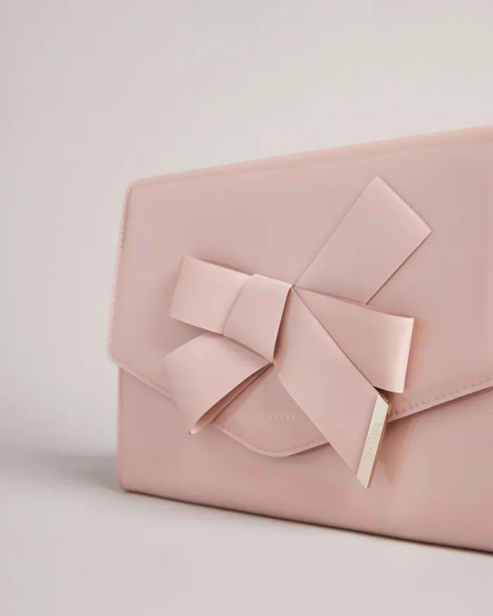 Knot Bow Envelope Pouch Pale Pink Women Ted Baker Bags Knot Bow Envelope Pouch Pale Pink Women Ted Baker Bags