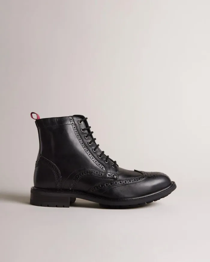Lace Up Leather Boot Black Men Ted Baker Boots Lace Up Leather Boot Black Men Ted Baker Boots