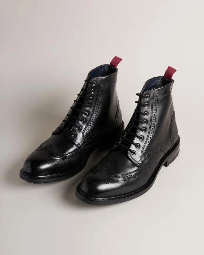 Lace Up Leather Boot Black Men Ted Baker Boots Lace Up Leather Boot Black Men Ted Baker Boots