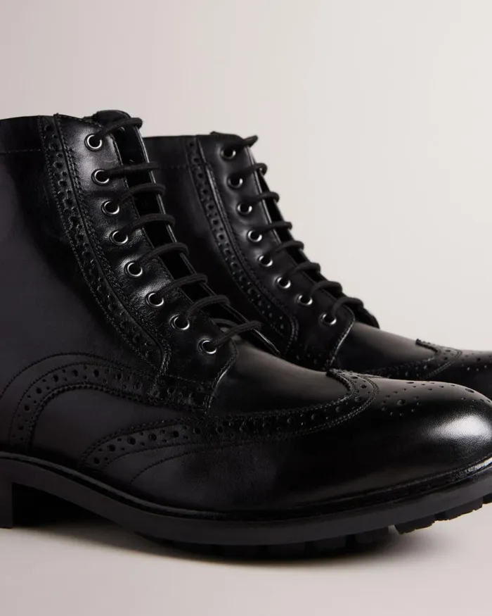 Lace Up Leather Boot Black Men Ted Baker Boots Lace Up Leather Boot Black Men Ted Baker Boots