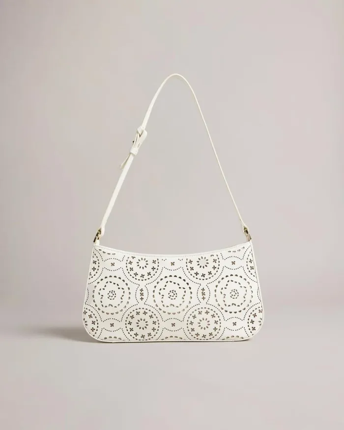 Laser Cut Magnolia Shoulder Bag White Women Ted Baker Bags