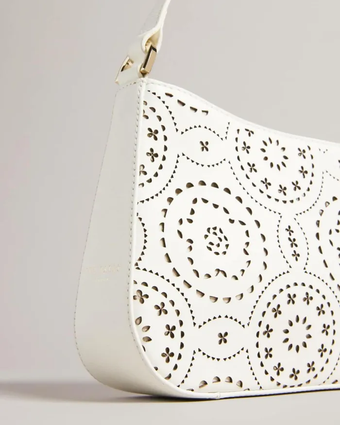 Laser Cut Magnolia Shoulder Bag White Women Ted Baker Bags