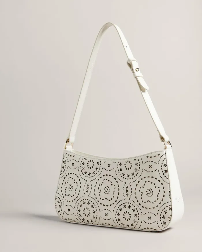 Laser Cut Magnolia Shoulder Bag White Women Ted Baker Bags