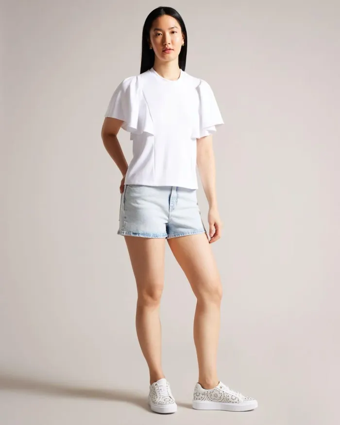 Laser Cut Platform Trainers White Women Ted Baker Sneakers
