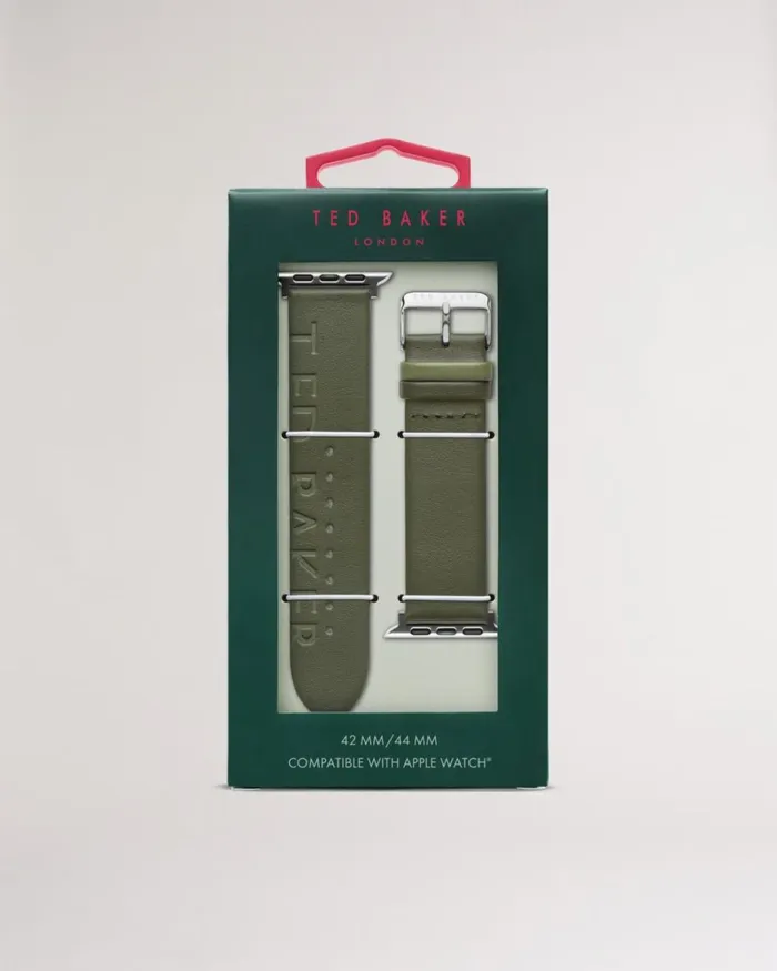 Leather Apple Watch Strap Green Men Ted Baker Watches and Jewelry