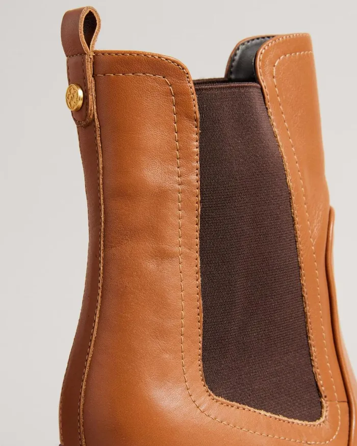 Leather Heeled Chelsea Boots Tan Women Ted Baker Boots