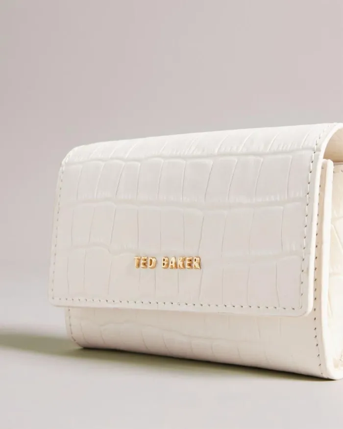 Leather Imitation Croc Purse Ivory Women Ted Baker Wallets and Card Holders