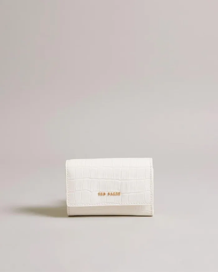 Leather Imitation Croc Purse Ivory Women Ted Baker Wallets and Card Holders