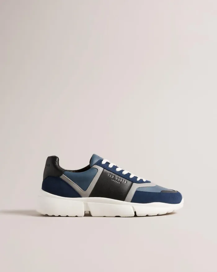 Leather Trainers Navy Men Ted Baker Sneakers Leather Trainers Navy Men Ted Baker Sneakers