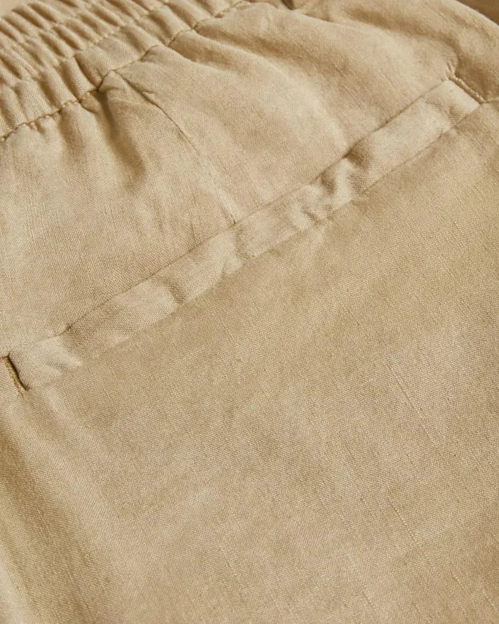 Linen Blend Half Elasticated Shorts Stone Men Ted Baker Clothing Linen Blend Half Elasticated Shorts Stone Men Ted Baker Clothing