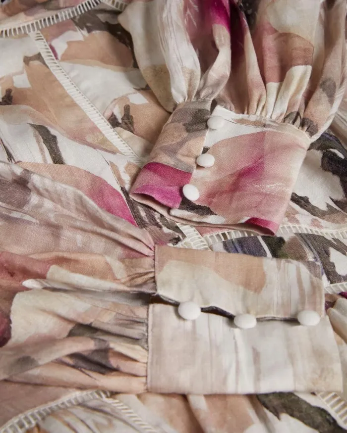Linen Mini Dress Light Nude Women Ted Baker Clothing