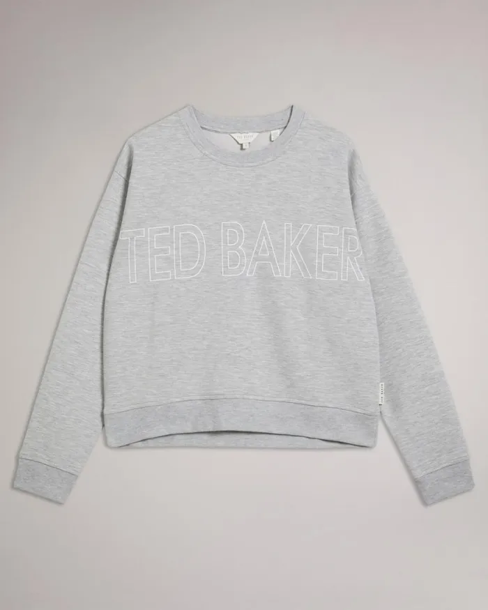 Logo Sweatshirt Gray Women Ted Baker Tops and TShirts