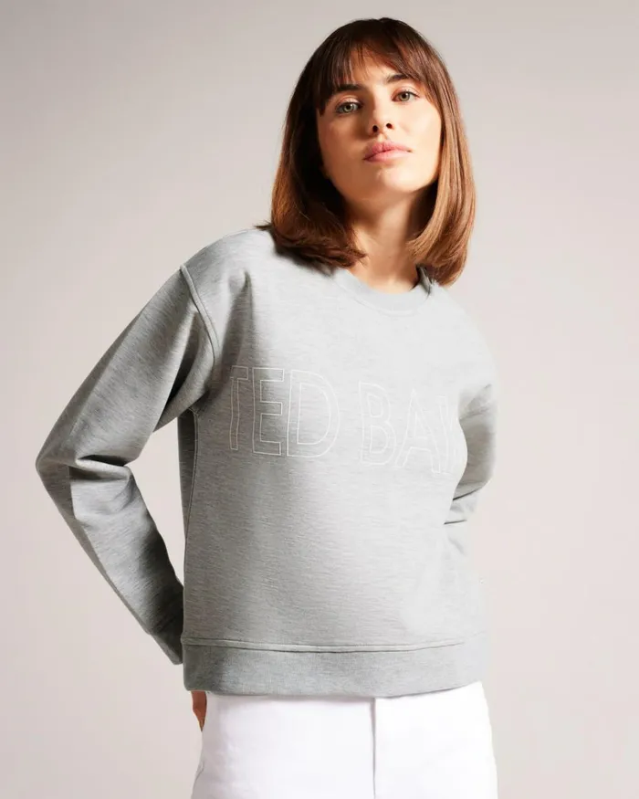 Logo Sweatshirt Gray Women Ted Baker Tops and TShirts Logo Sweatshirt Gray Women Ted Baker Tops and TShirts