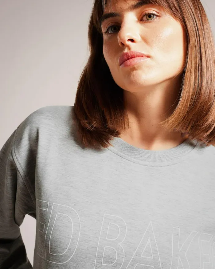 Logo Sweatshirt Gray Women Ted Baker Tops and TShirts Logo Sweatshirt Gray Women Ted Baker Tops and TShirts