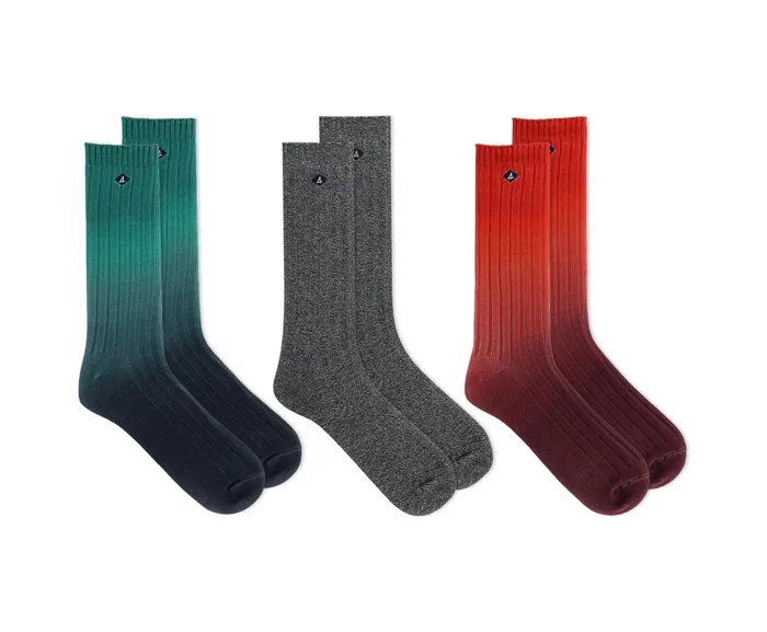 Men 3 Pack Gift Box Set Assorted Sperry Socks and Liners