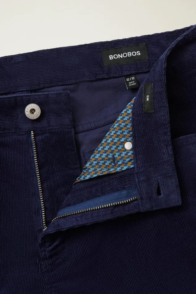 Men 5Pocket Pants Bonobos Corduroy 5Pocket Pants Deep Blue