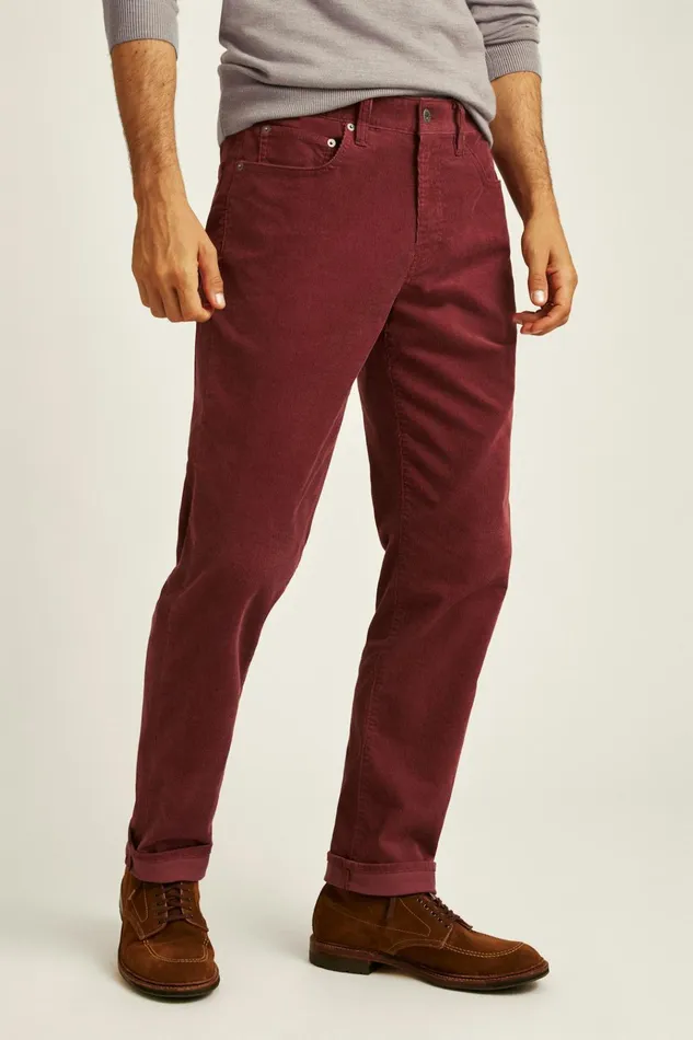 Men 5Pocket Pants Bonobos Corduroy 5Pocket Pants Tawny Port