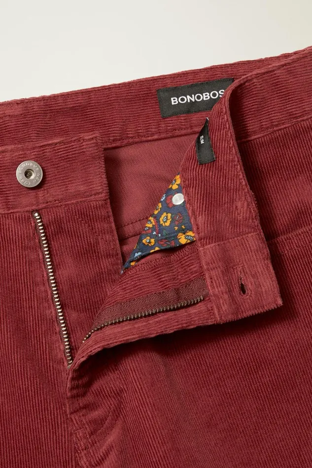 Men 5Pocket Pants Bonobos Corduroy 5Pocket Pants Tawny Port