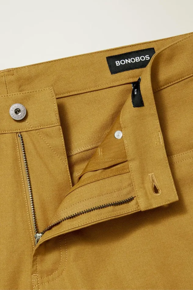 Men 5Pocket Pants Bonobos Herringbone 5Pocket Pants Bronze Medal