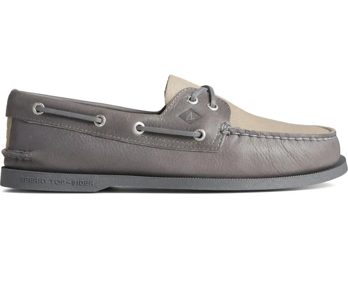 Men Authentic Original Tumbled Boat Shoe Grey Sperry Boat Shoes