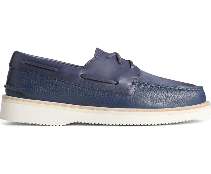 Men Authentic Original Vibram 3Eye Boat Shoe Navy Sperry Boat Shoes