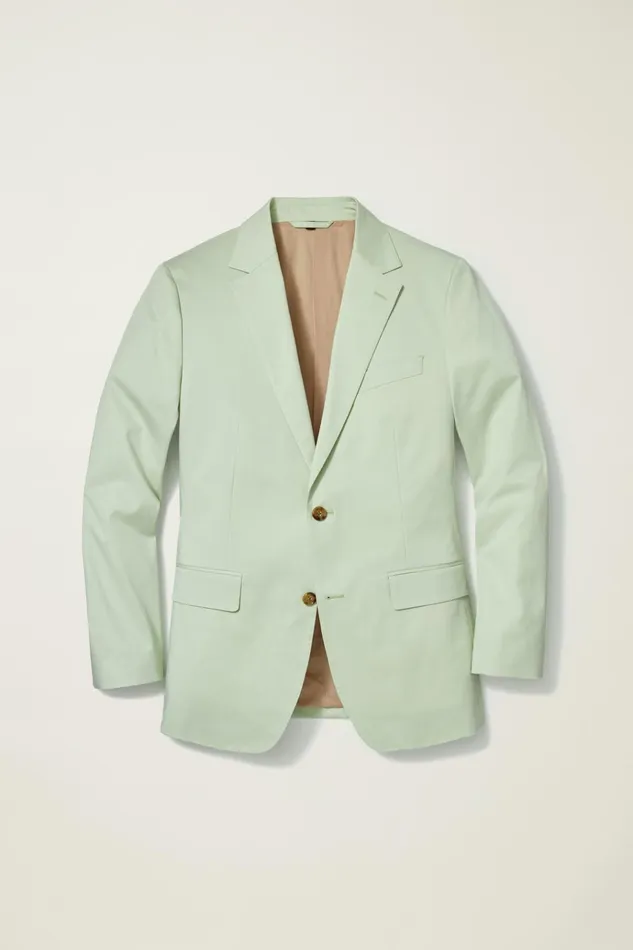 Men Blazers and Sport Coats Bonobos Italian Stretch Cotton Suit Jacket Mint Green