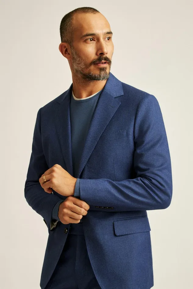 Men Blazers and Sport Coats Bonobos Jetsetter Italian Flannel Blazer Bright Navy