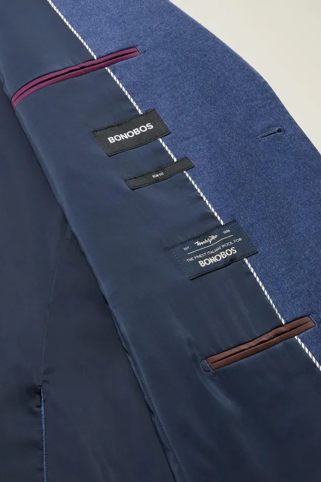 Men Blazers and Sport Coats Bonobos Jetsetter Italian Flannel Blazer Bright Navy