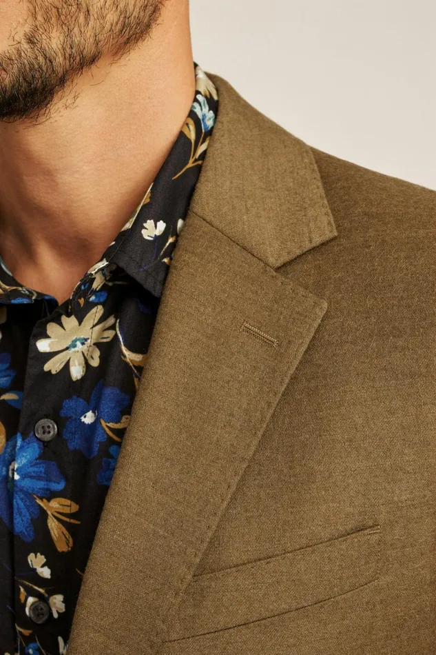 Men Blazers and Sport Coats Bonobos Jetsetter Italian Flannel Blazer Camel