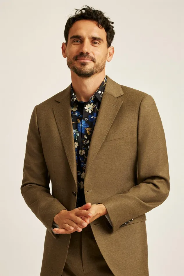 Men Blazers and Sport Coats Bonobos Jetsetter Italian Flannel Blazer Camel
