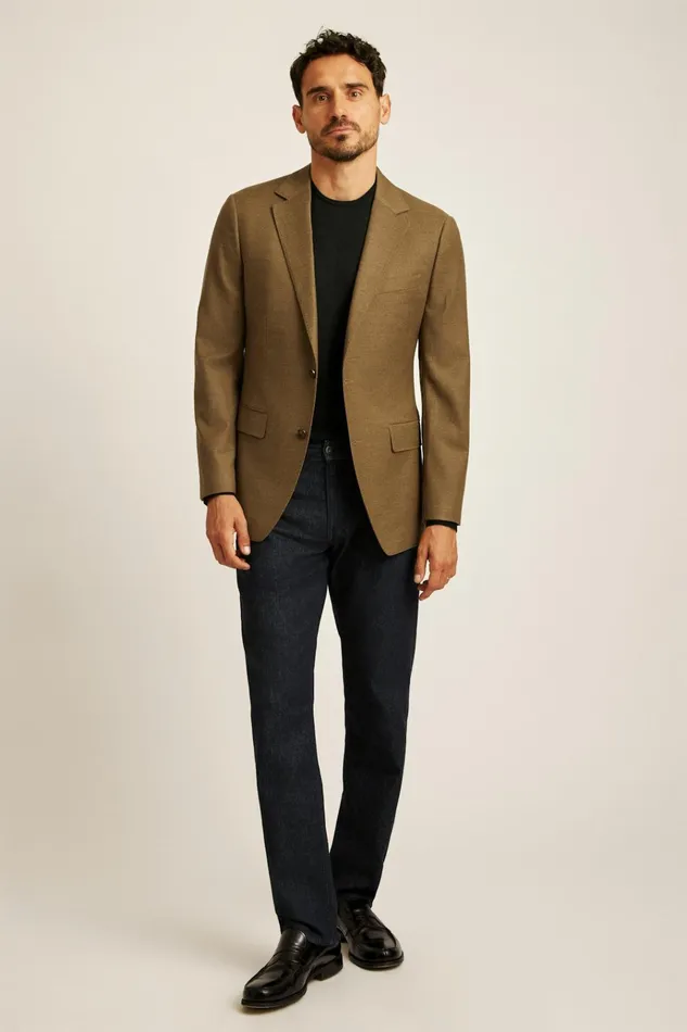 Men Blazers and Sport Coats Bonobos Jetsetter Italian Flannel Blazer Camel