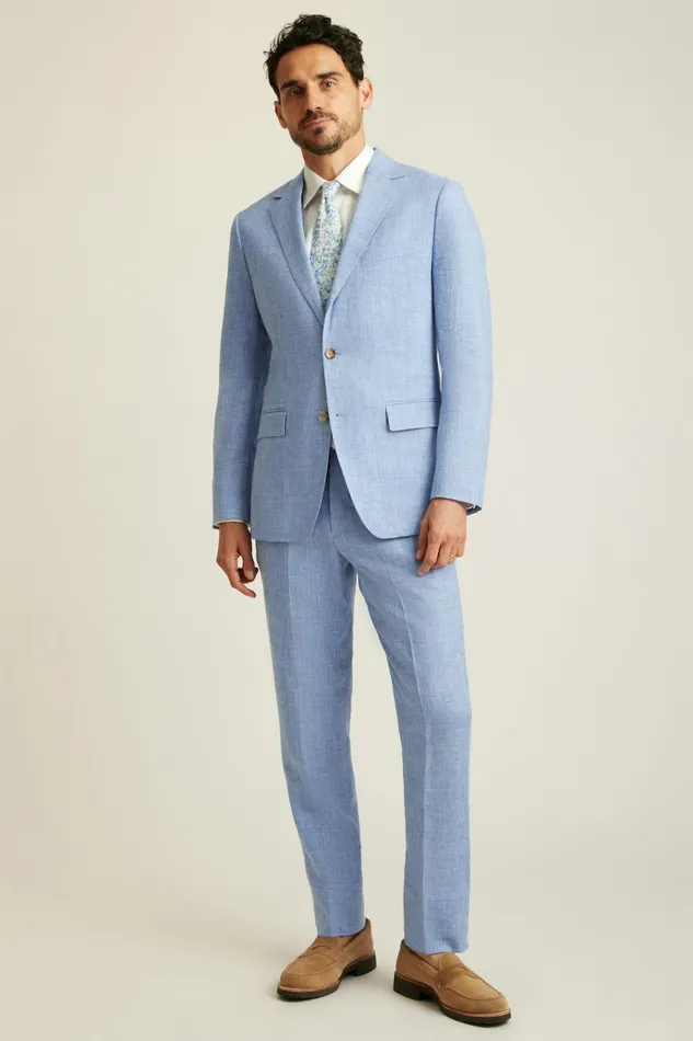 Men Blazers and Sport Coats Bonobos Jetsetter Italian Linen Blazer Light Blue