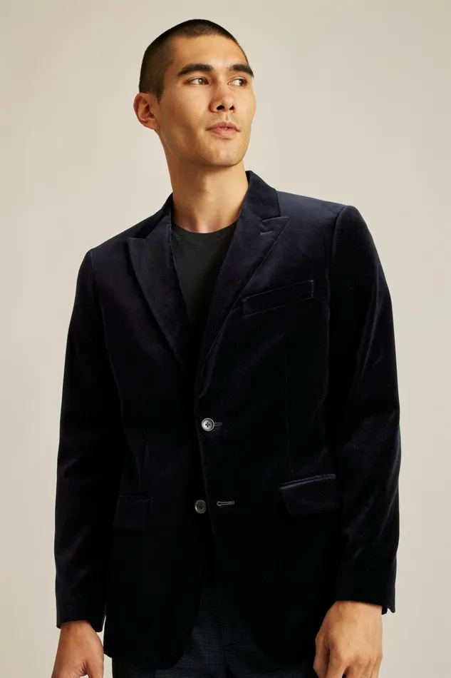 Men Blazers and Sport Coats Bonobos Jetsetter Italian Velvet Blazer Dark Plum