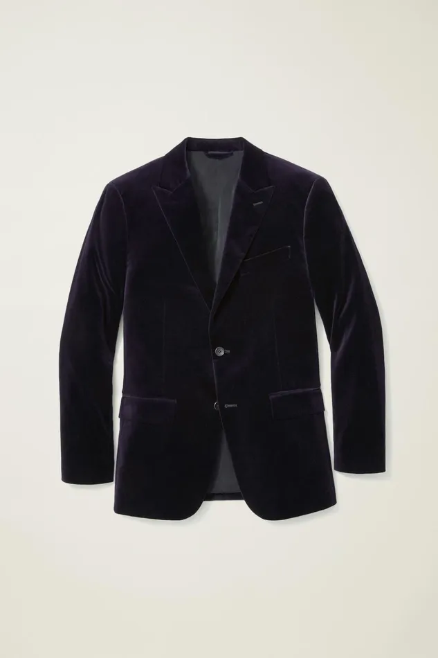 Men Blazers and Sport Coats Bonobos Jetsetter Italian Velvet Blazer Dark Plum