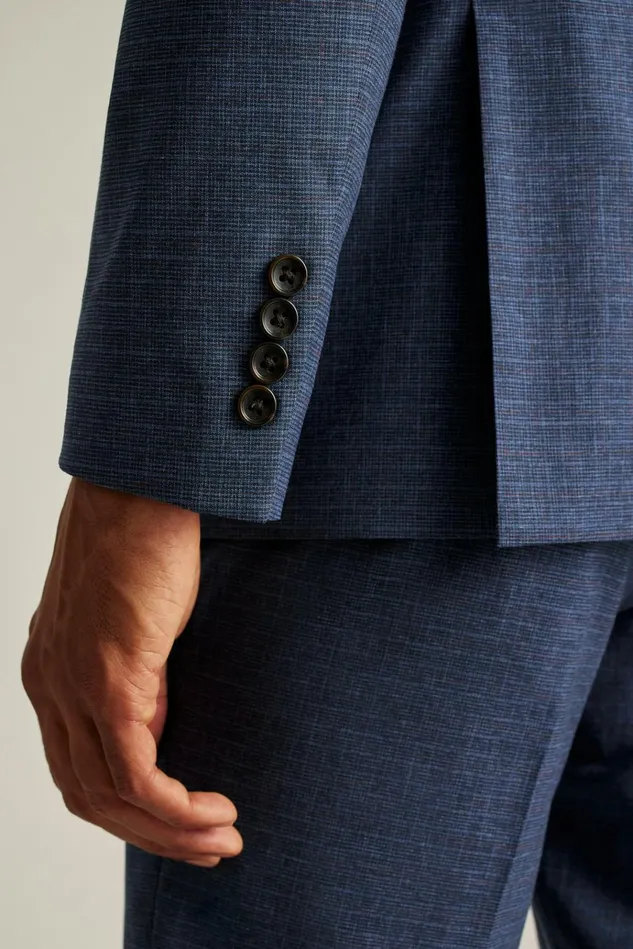 Men Blazers and Sport Coats Bonobos Jetsetter Italian Wool Blazer Mid Navy Check