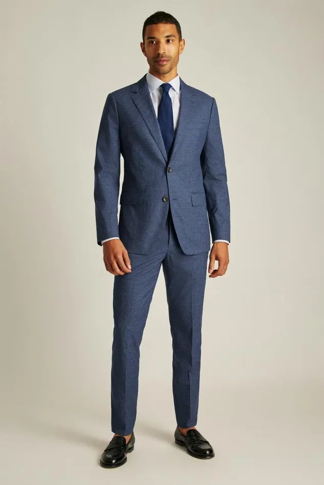 Men Blazers and Sport Coats Bonobos Jetsetter Italian Wool Blazer Mid Navy Check
