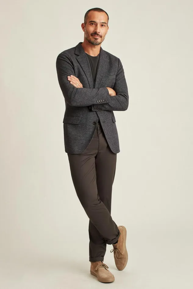 Men Blazers and Sport Coats Bonobos Jetsetter Knit Blazer Charcoal