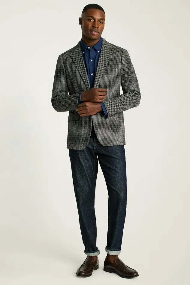 Men Blazers and Sport Coats Bonobos Jetsetter Knit Blazer Charcoal Club Check Men Blazers and Sport Coats Bonobos Jetsetter Knit Blazer Charcoal Club Check
