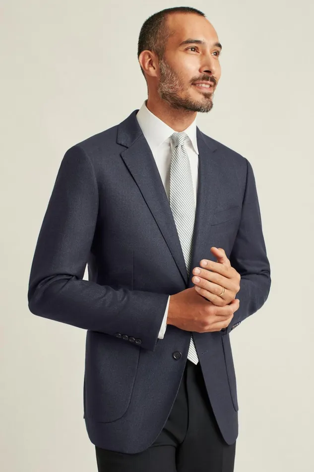 Men Blazers and Sport Coats Bonobos Jetsetter Stretch Italian Wool Blazer Navy