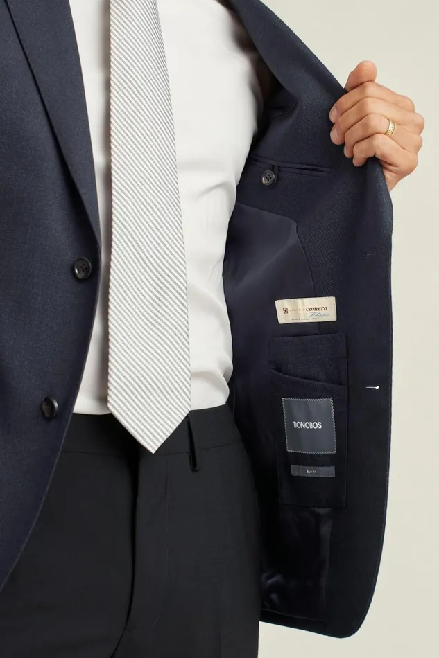 Men Blazers and Sport Coats Bonobos Jetsetter Stretch Italian Wool Blazer Navy