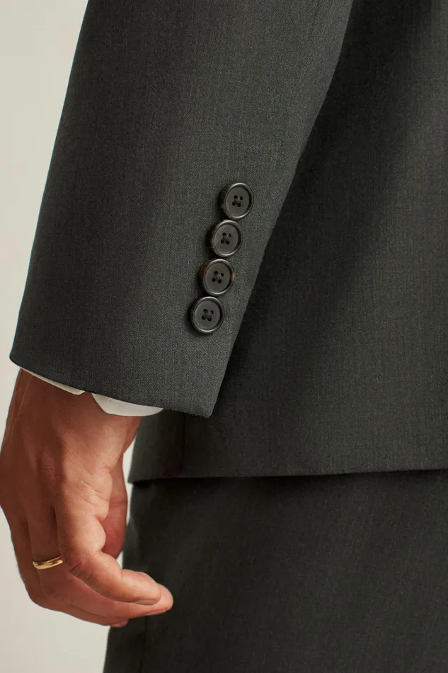 Men Blazers and Sport Coats Bonobos Jetsetter Super 120S Italian Wool Blazer Charcoal